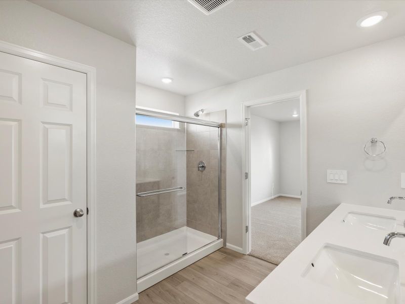 Furnished interior view inside a new home in Meridian Ranch, Peyton (Image 4). Furnished interior view inside a new home in Meridian Ranch, Peyton (Image 4).