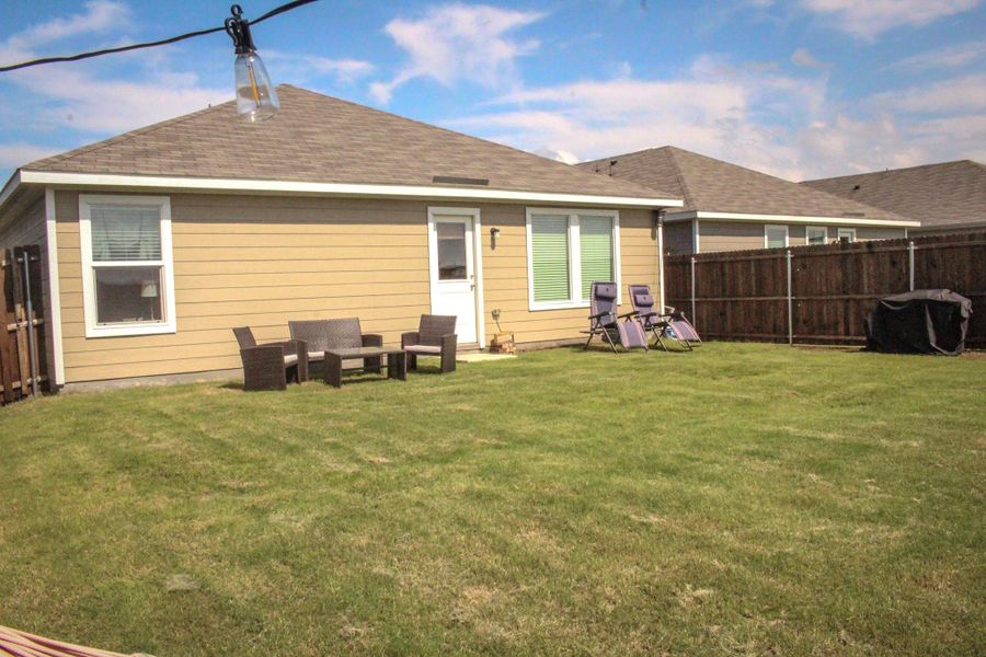 Backyard house facing