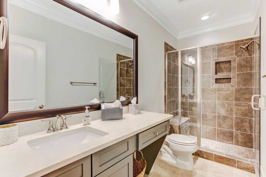 Representative furnished interior of a home built from the Ashton by Keystone Homes NC in Weybridge, Burlington (Image 54).
