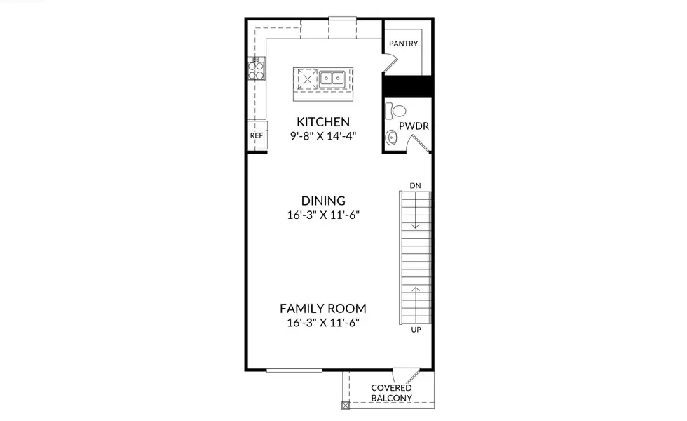 2D floor plan layout for the The Bartow by Stanley Martin Homes in Westchase Station, Westchase, FL (Image 3).