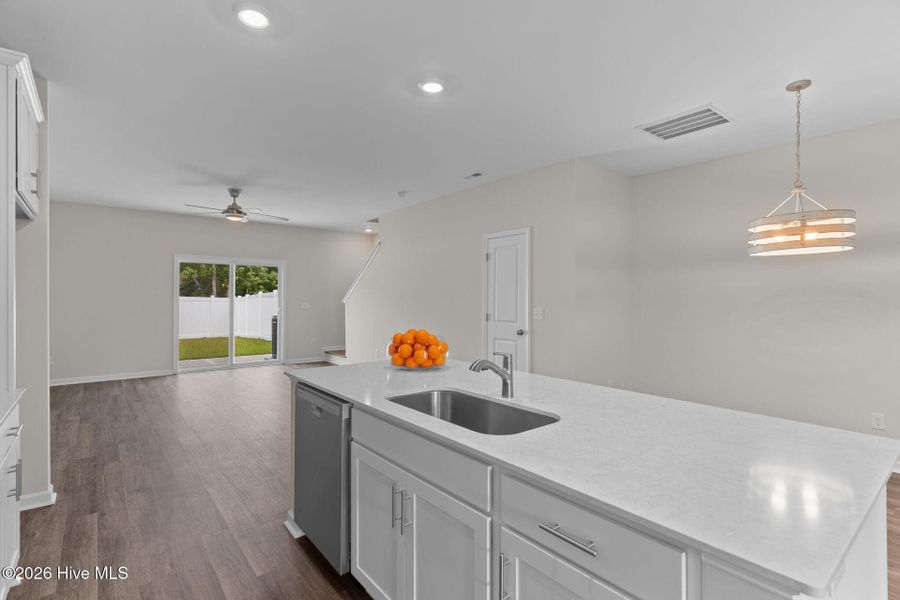 Furnished interior view inside a new home in Coastal Haven Townes, Leland (Image 9).
