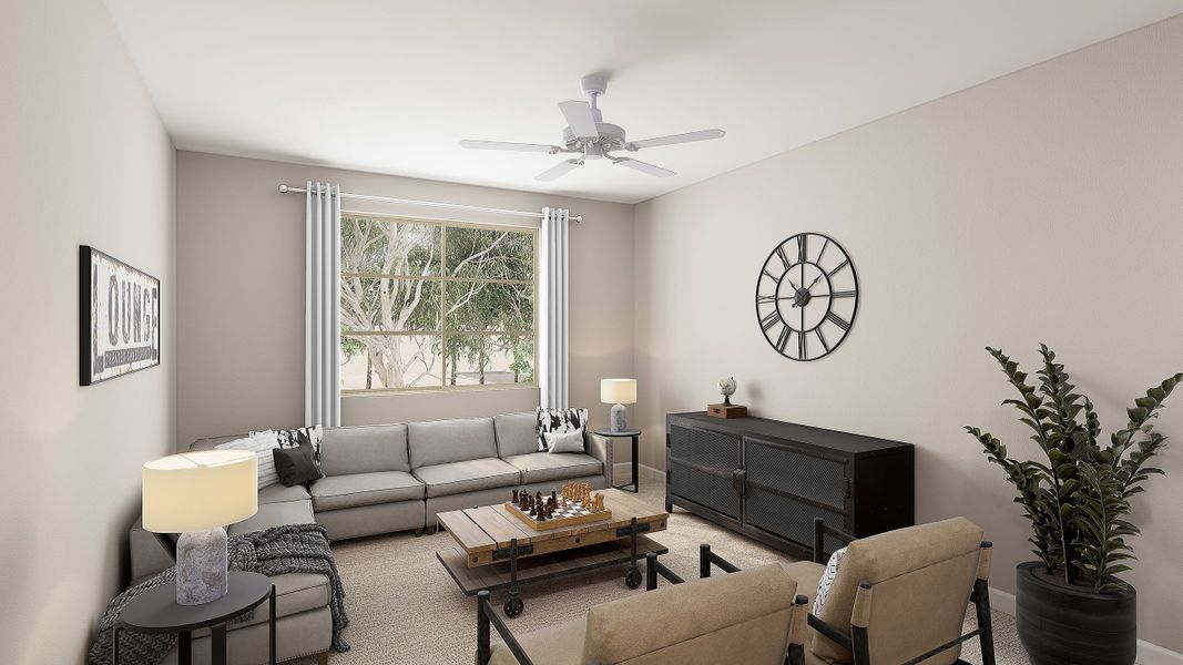 Representative furnished interior of a home built from the Willow Plan 40-9 by Tri Pointe Homes in Waterston Central, Gilbert (Image 32).