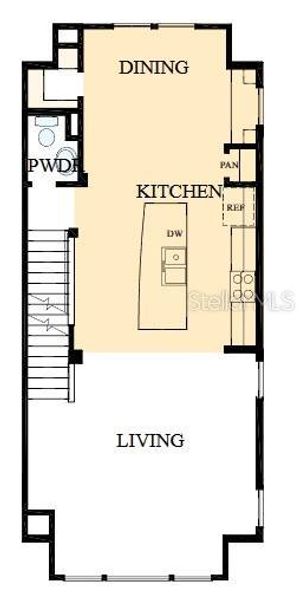 2D floor plan layout of this home in Apex at Seminole Heights, Tampa, FL (Image 3).
