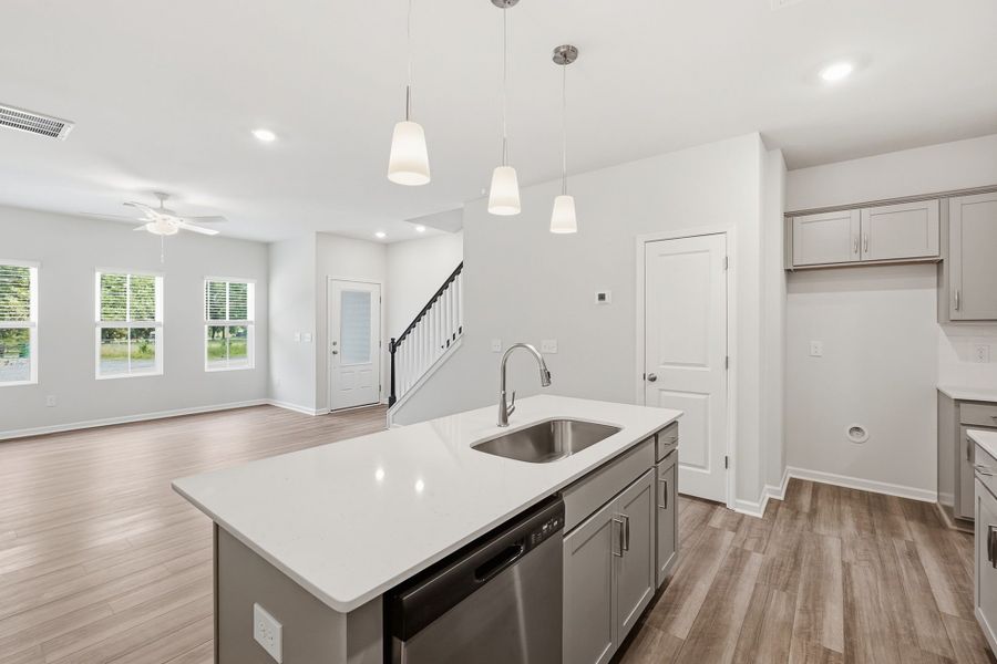 Furnished interior view inside a new home in Lakeview Village, Charlotte (Image 7). Furnished interior view inside a new home in Lakeview Village, Charlotte (Image 7).