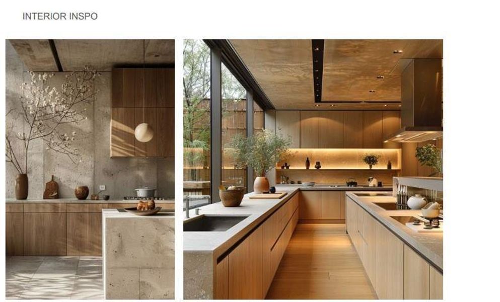 Kitchen featuring modern cabinets, range hood, light stone countertops, black electric cooktop, and light brown cabinetry Kitchen featuring modern cabinets, range hood, light stone countertops, black electric cooktop, and light brown cabinetry