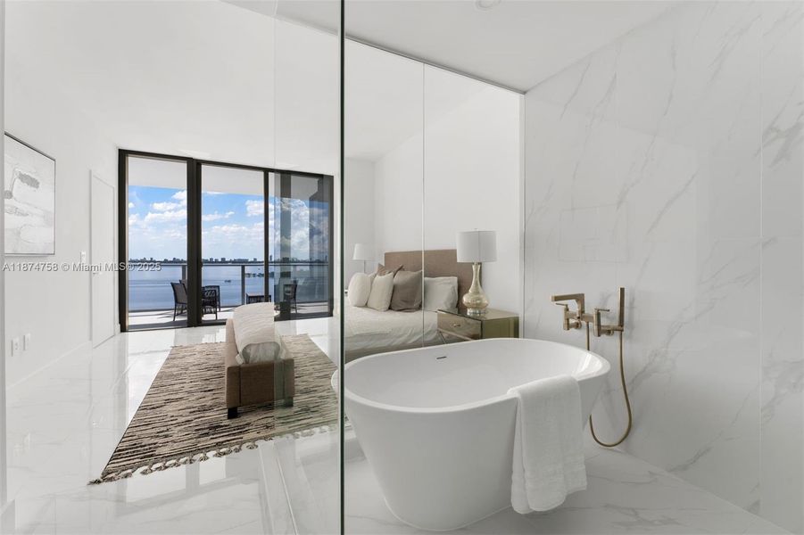 Furnished interior view inside a new home in , Miami (Image 7).