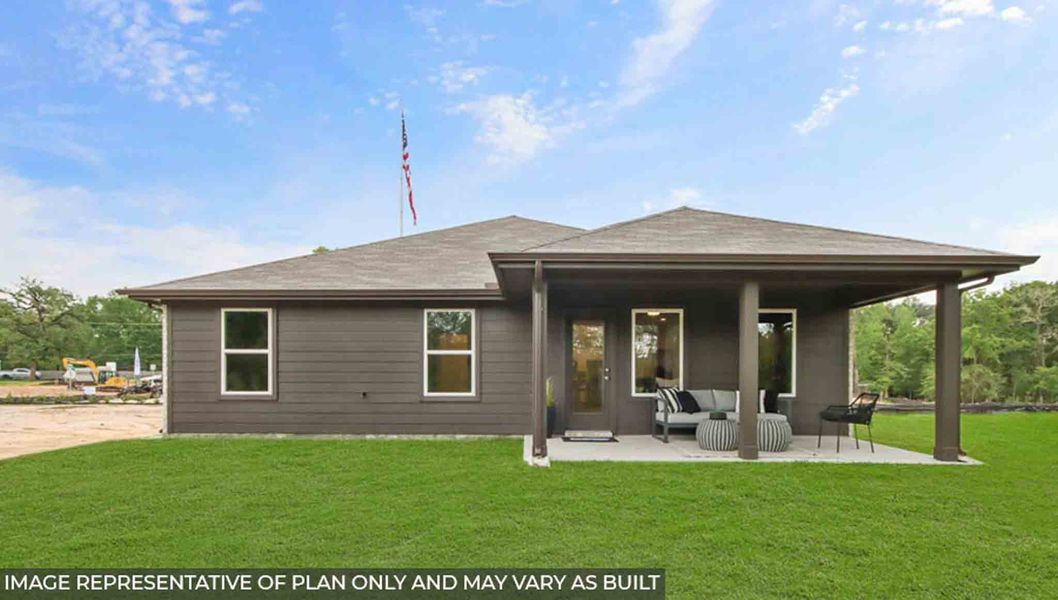 Representative exterior details of a home built from the E40Z (Horton -e) by D.R. Horton in Sunterra, Katy (Image 3).