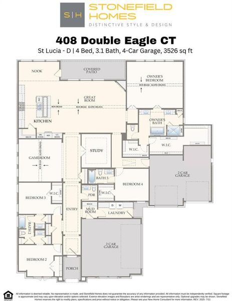 2D floor plan layout of this home in Heath Golf and Yacht: Elegante' Series, Heath, TX (Image 3). 2D floor plan layout of this home in Heath Golf and Yacht: Elegante' Series, Heath, TX (Image 3).