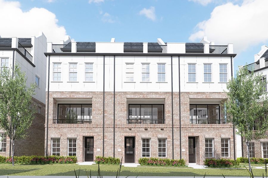 Front exterior of a new home in Cedar Branch, Dallas, TX, highlighting curb appeal (Image 1). Front exterior of a new home in Cedar Branch, Dallas, TX, highlighting curb appeal (Image 1).