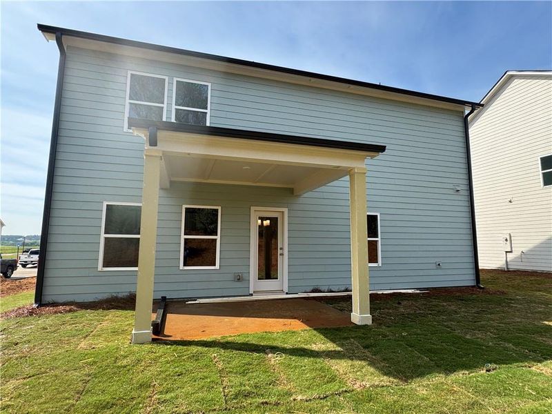 Exterior details and patio area of a home in Langston Reserve, Cartersville (Image 3). Exterior details and patio area of a home in Langston Reserve, Cartersville (Image 3).