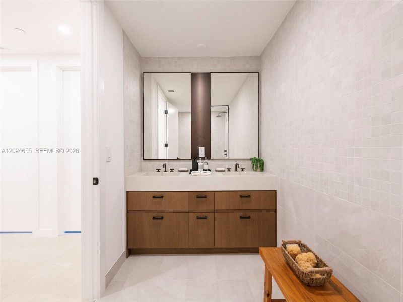 Furnished interior view inside a new home in , Miami (Image 9).