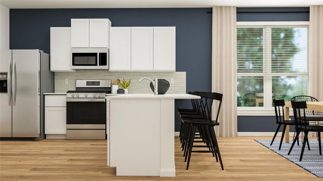 Furnished interior view inside a new home in Cotton Brook: Claremont Collection, Hutto (Image 17).