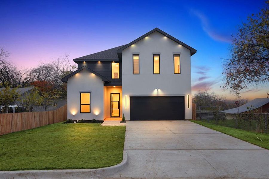 Front exterior of a new home in , Dallas, TX, highlighting curb appeal (Image 18). Front exterior of a new home in , Dallas, TX, highlighting curb appeal (Image 18).
