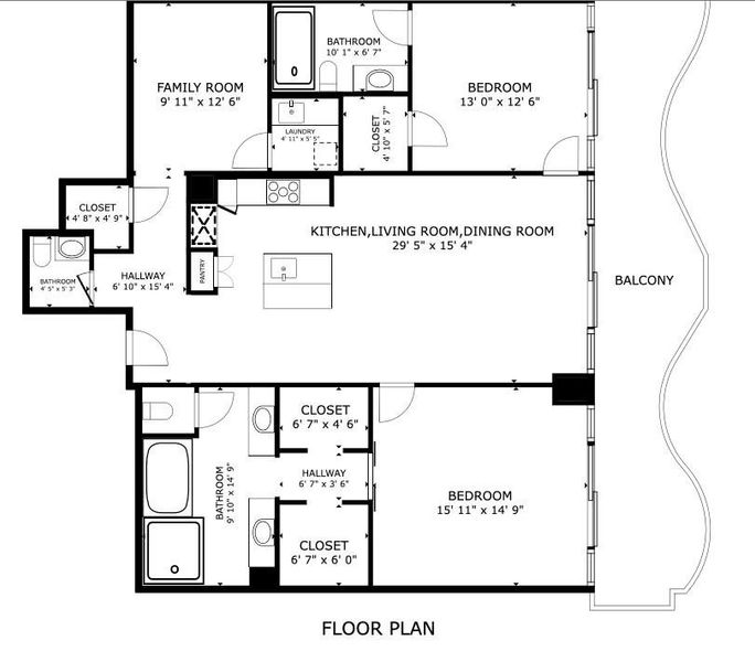 2D floor plan layout of this home in Casamar, Pompano Beach, FL (Image 5).