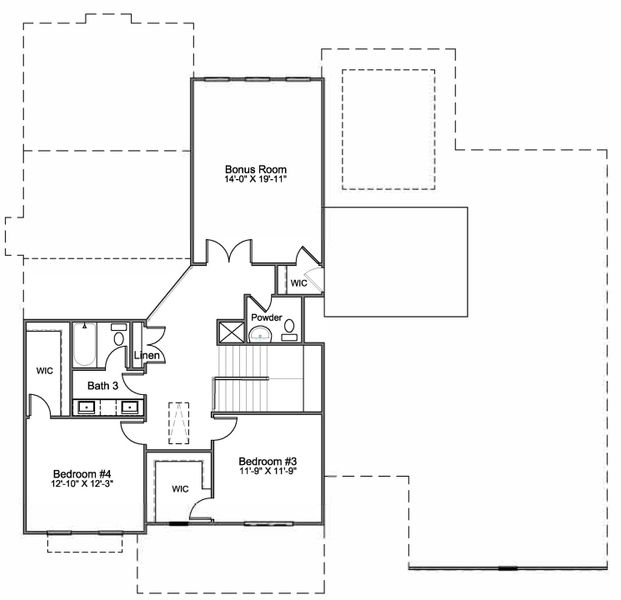2D floor plan layout of this home in Saddlehorn, Troutman, NC (Image 4). 2D floor plan layout of this home in Saddlehorn, Troutman, NC (Image 4).