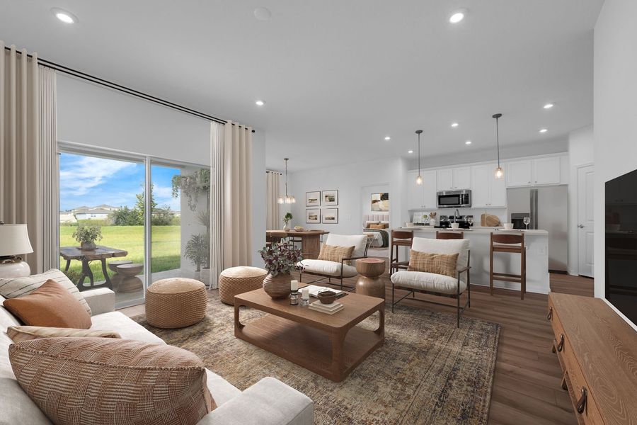 Family Room and Kitchen