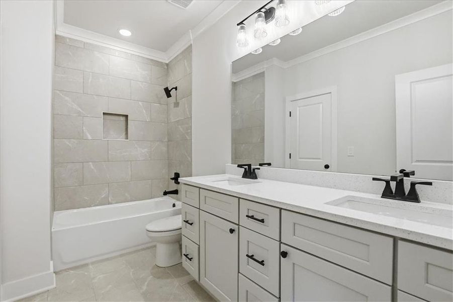 Furnished interior view inside a new home in , Hoschton (Image 15).