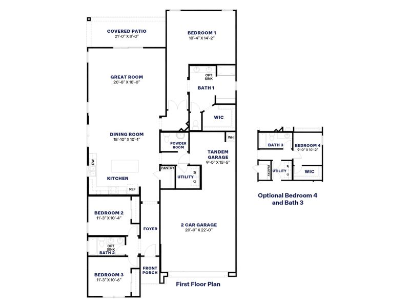 2D floor plan layout for the McCormick by D.R. Horton in Rio Rancho Estates, Surprise, AZ (Image 5).