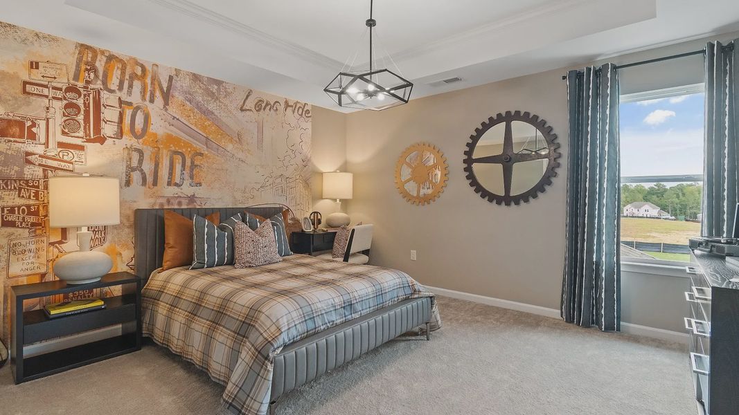 Furnished interior view inside a new home in Cambria at Traditions, Hampton (Image 22). Furnished interior view inside a new home in Cambria at Traditions, Hampton (Image 22).