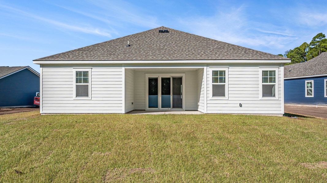 Representative exterior details of a home built from the Destin by D.R. Horton in Cedar Hill Landing, Navassa (Image 18).