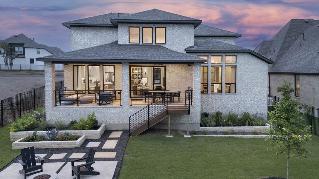 Representative exterior details of a home built from the 3568W by Perry Homes in Alsatian Oaks, Castroville (Image 3).