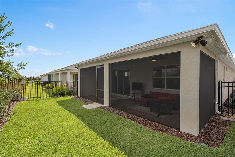 Exterior details and patio area of a home in Del Webb Minneola, Minneola (Image 3).