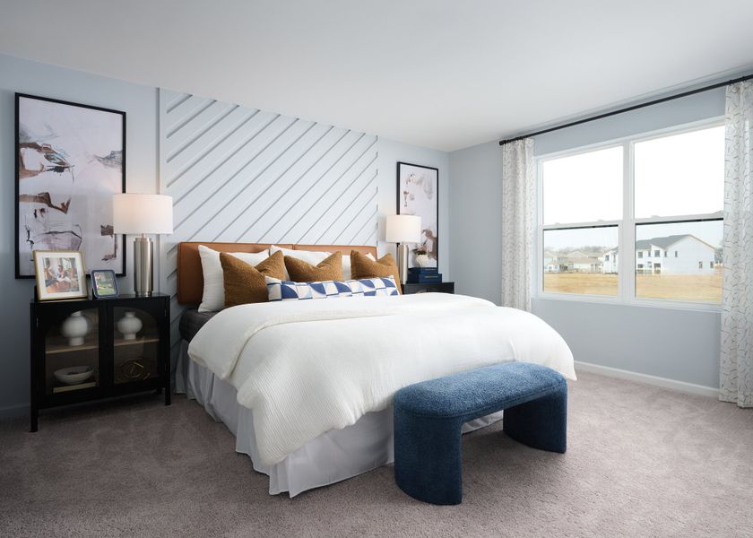 Representative furnished interior of a home built from the The Bunting Int by David Weekley Homes in Nexus Townhomes, Gallatin (Image 3).
