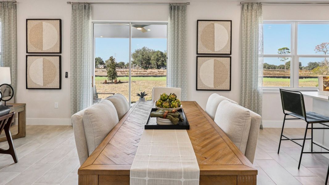 The Mangrove Model Dining Area on the first floor at Lakeside at Satilla by DRB Homes in Saint Cloud, FL The Mangrove Model Dining Area on the first floor at Lakeside at Satilla by DRB Homes in Saint Cloud, FL