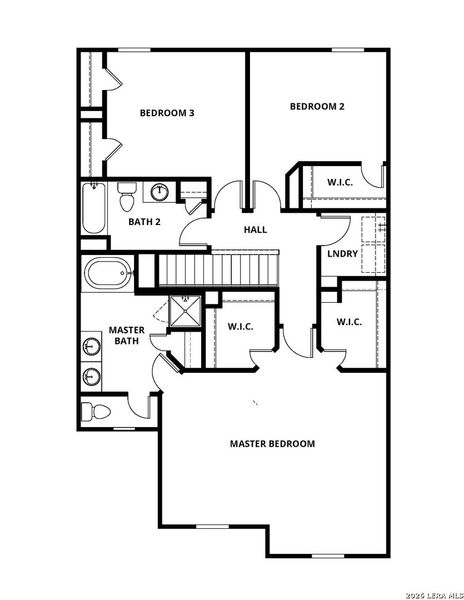 2D floor plan layout of this home in Hightop Ridge, Converse, TX (Image 3).