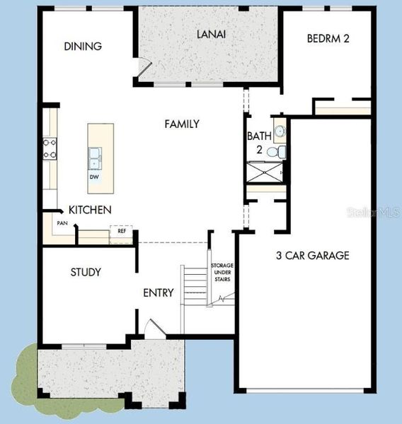 2D floor plan layout of this home in Coasterra, Palmetto, FL (Image 3).
