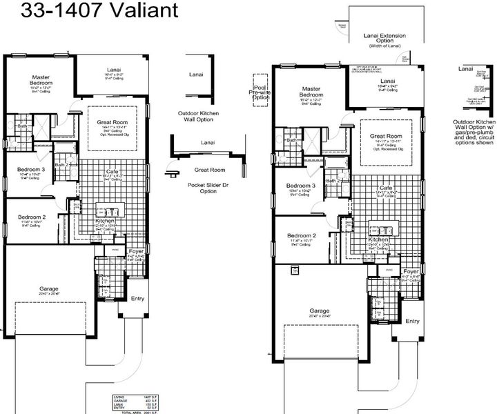 2D floor plan layout for the Valiant by Neal Communities in Grand Park, Sarasota, FL (Image 3).