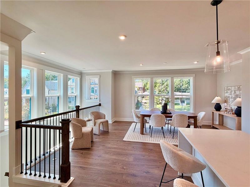 Furnished interior view inside a new home in The Groves at Myrtle, Roswell (Image 13).