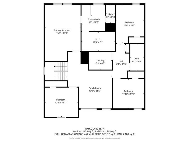 2D floor plan layout of this home in , Loganville, GA (Image 5).