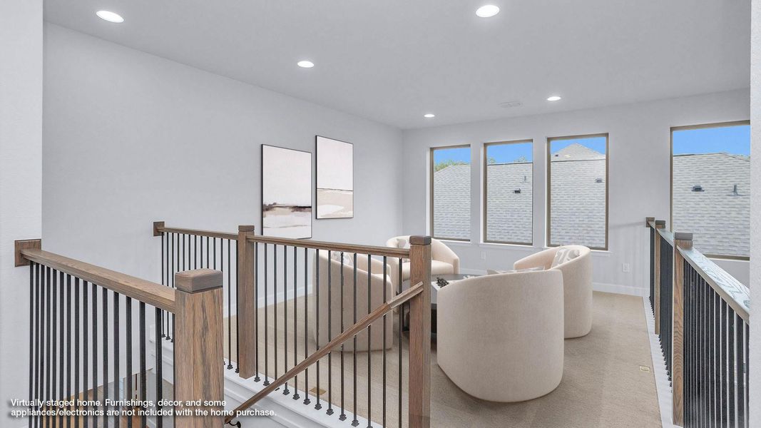 Furnished interior view inside a new home in The Highlands 45', Porter (Image 7).