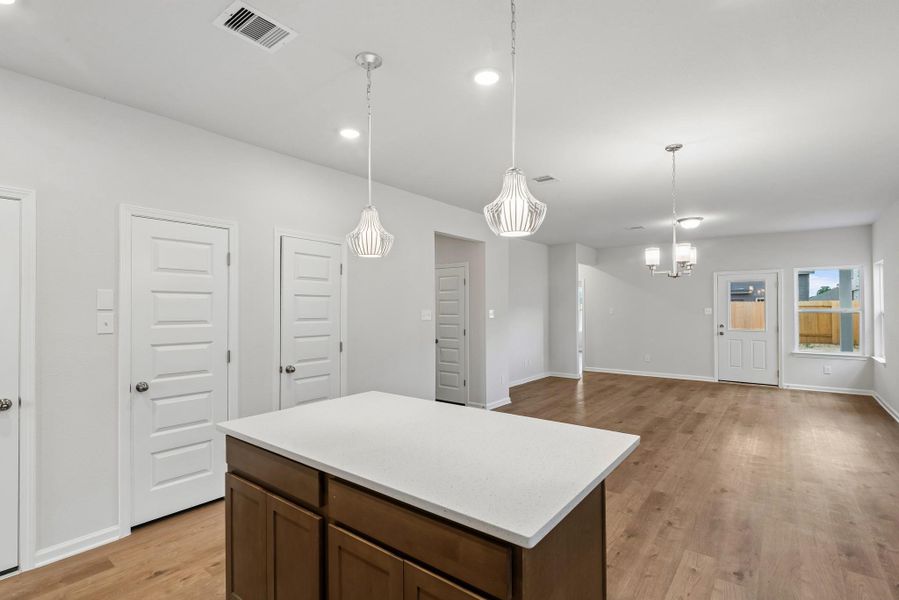 The Kettering II- Kitchen into Family Room