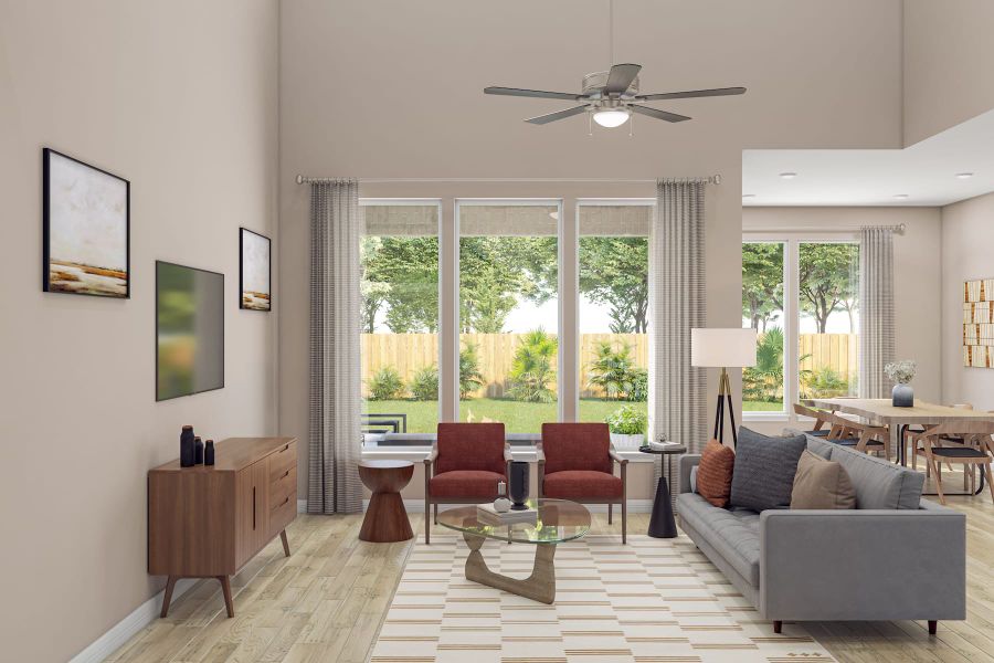 Representative furnished interior of a home built from the Martin by Tri Pointe Homes in Oakhill Reserve, Tomball (Image 8).