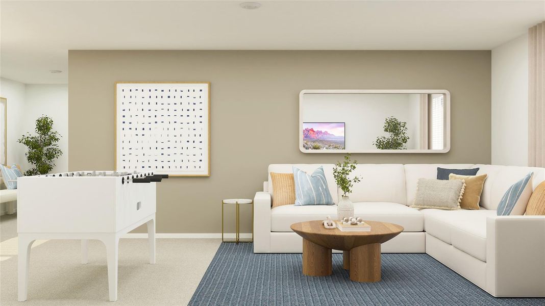 Furnished interior view inside a new home in Firefly Pointe: Classic Collection, Hutto (Image 34).