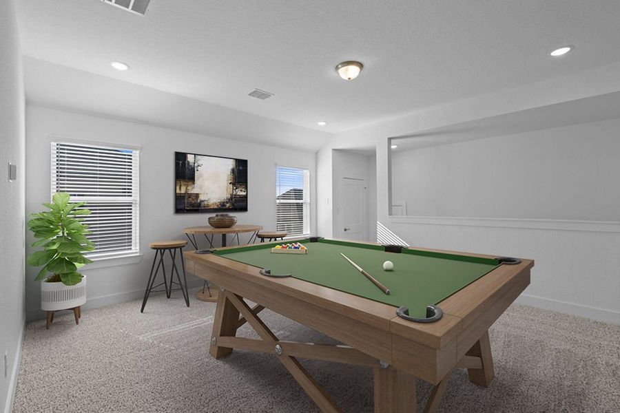 Furnished interior view inside a new home in Bridgeland, Cypress (Image 8).