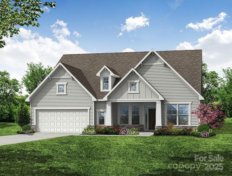 Homesite 77 features an Edgefield C floorplan with front-load garage.