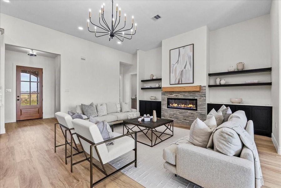 Furnished interior view inside a new home in , Angleton (Image 15).