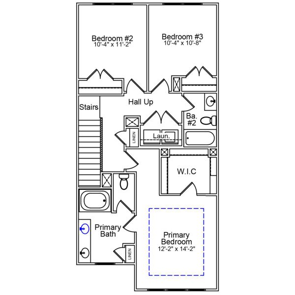 2D floor plan layout of this home in Renaissance at White Oak, Garner, NC (Image 4).