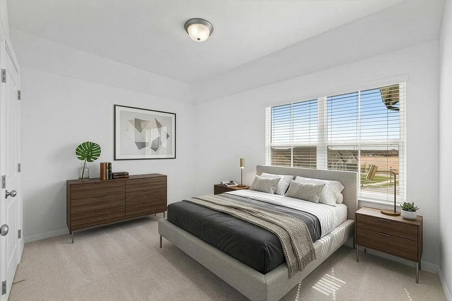 Furnished interior view inside a new home in The Colony - 45', Bastrop (Image 10).