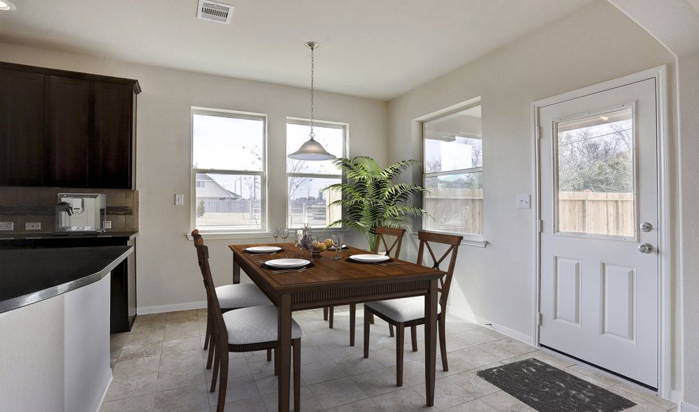 Sun-lit dining area