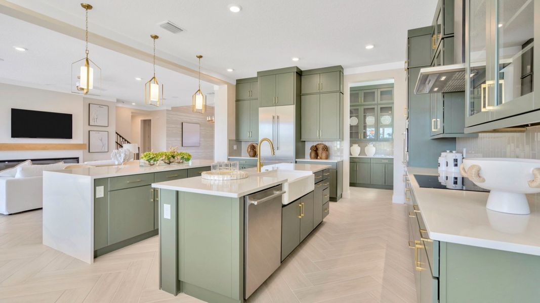 The Kitchen of another Grand Sabal Model which is available at Serengeti.