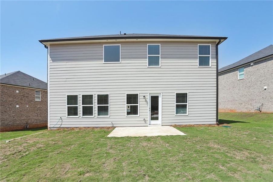 Exterior details and patio area of a home in Creekside at Oxford Park, Fairburn (Image 1). Exterior details and patio area of a home in Creekside at Oxford Park, Fairburn (Image 1).