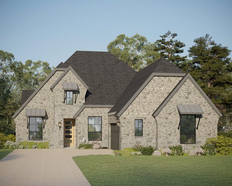 Plan 1645 Elevation C w/ Stone