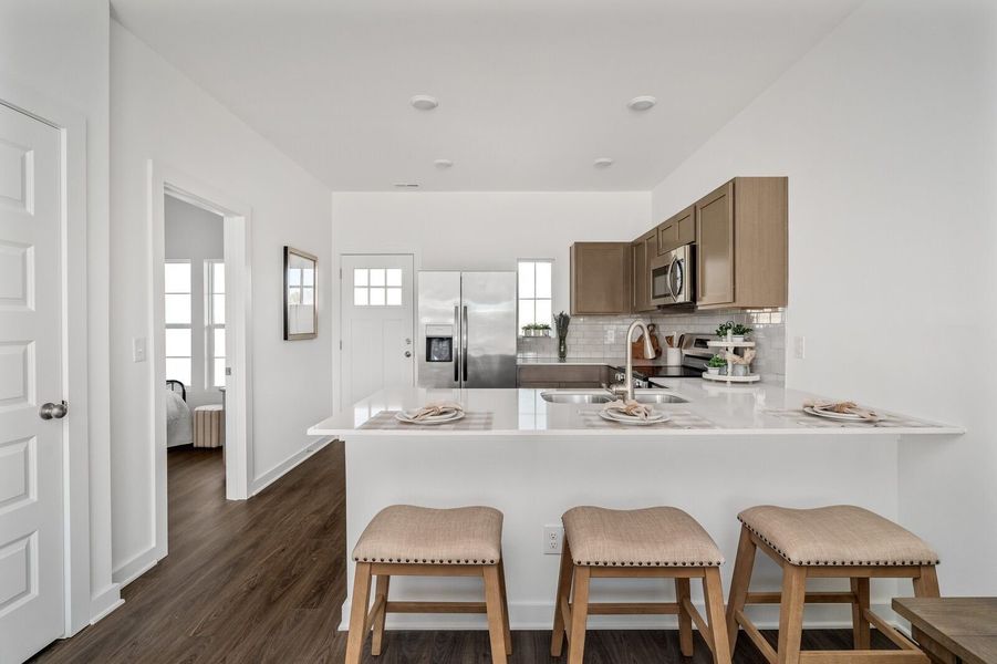 Furnished interior view inside a new home in The Towns at Red River, Gallatin (Image 8). Furnished interior view inside a new home in The Towns at Red River, Gallatin (Image 8).