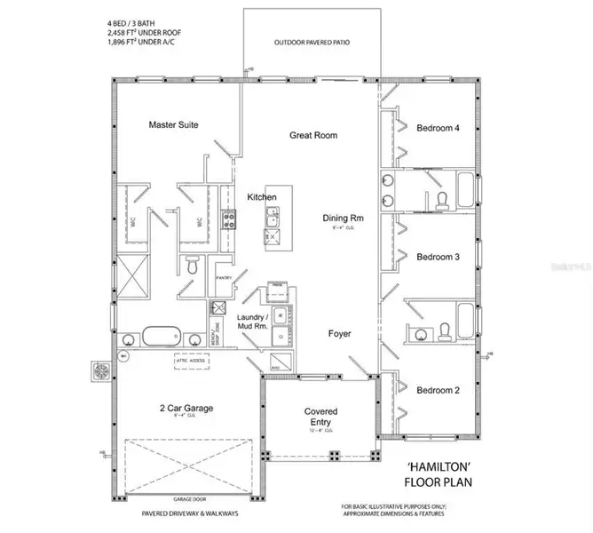 2D floor plan layout of this home in , Poinciana, FL (Image 4). 2D floor plan layout of this home in , Poinciana, FL (Image 4).