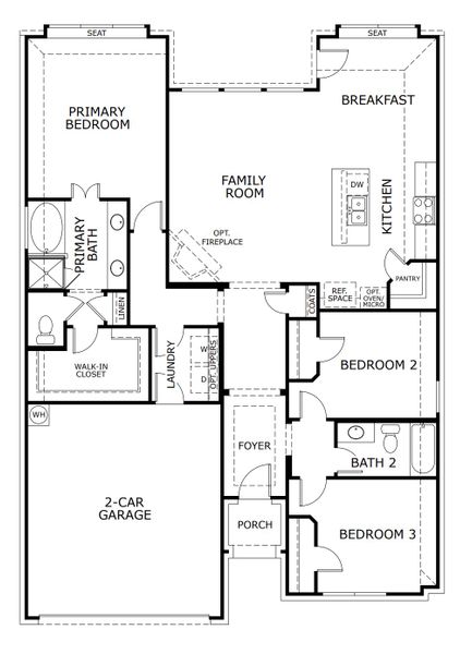 2D floor plan layout for the Concept 1660 by Landsea Homes in Chisholm Hills, Cleburne, TX (Image 4). 2D floor plan layout for the Concept 1660 by Landsea Homes in Chisholm Hills, Cleburne, TX (Image 4).