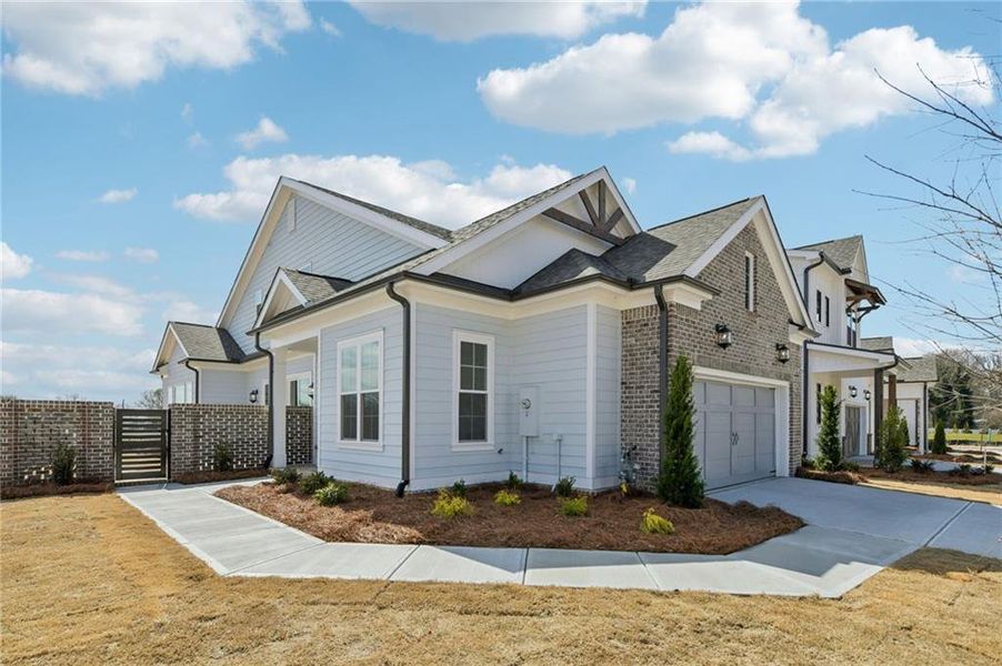 Front exterior of a new home in Aberdeen, Hoschton, GA, highlighting curb appeal (Image 14).